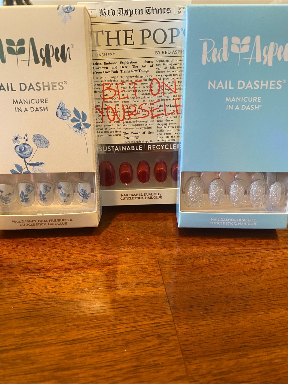 Nail Dashes, 3 sets. Brand new in boxes.